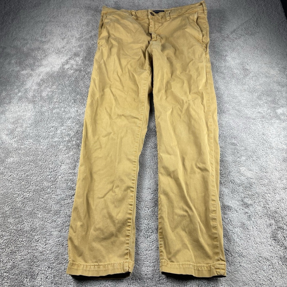 American Eagle Extreme Flex Slim Straight Pants Mens 30x27 Tan
